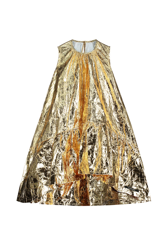 Gold Paper Apron Dress