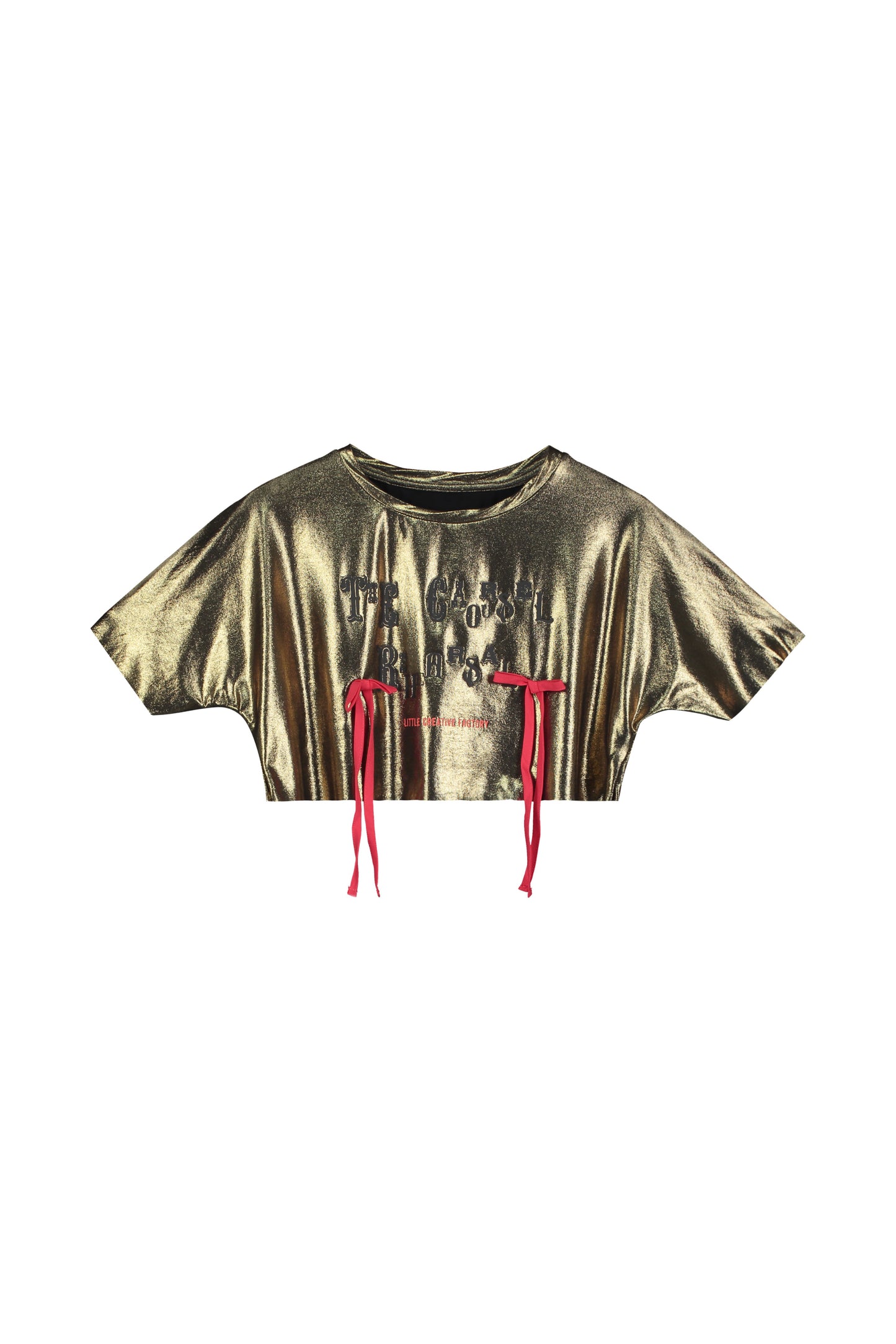 Soft Gold Crop T-Shirt