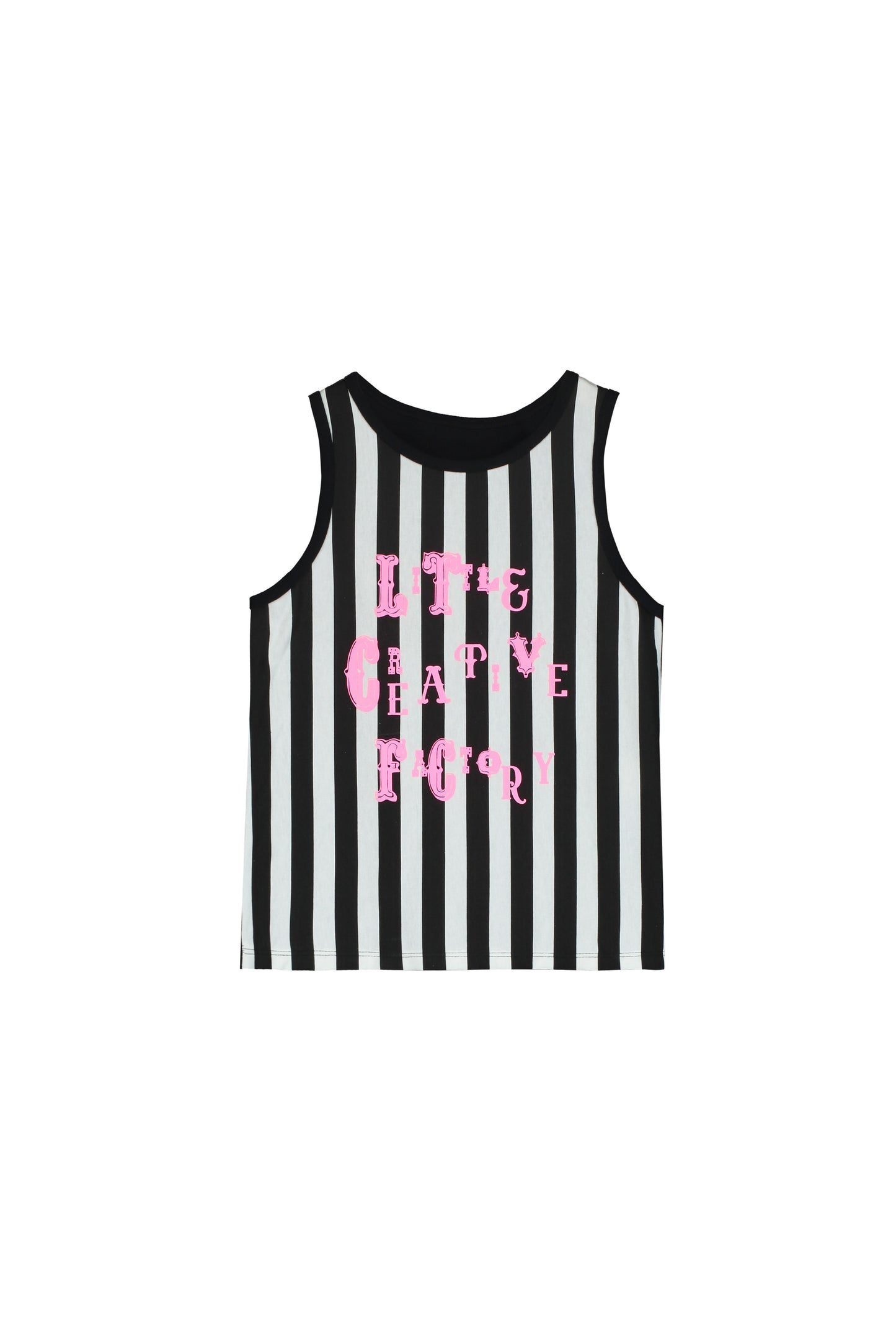 Soft Black Striped Tank T-Shirt