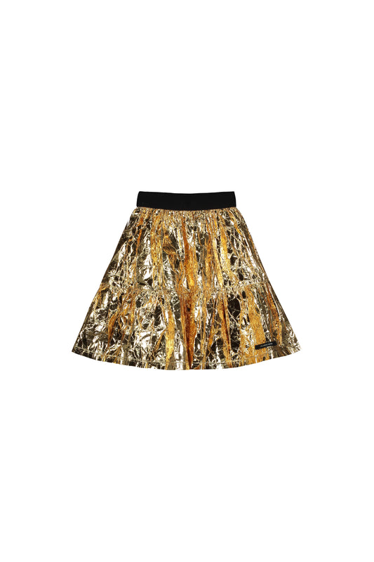 Gold Paper Mini Skirt