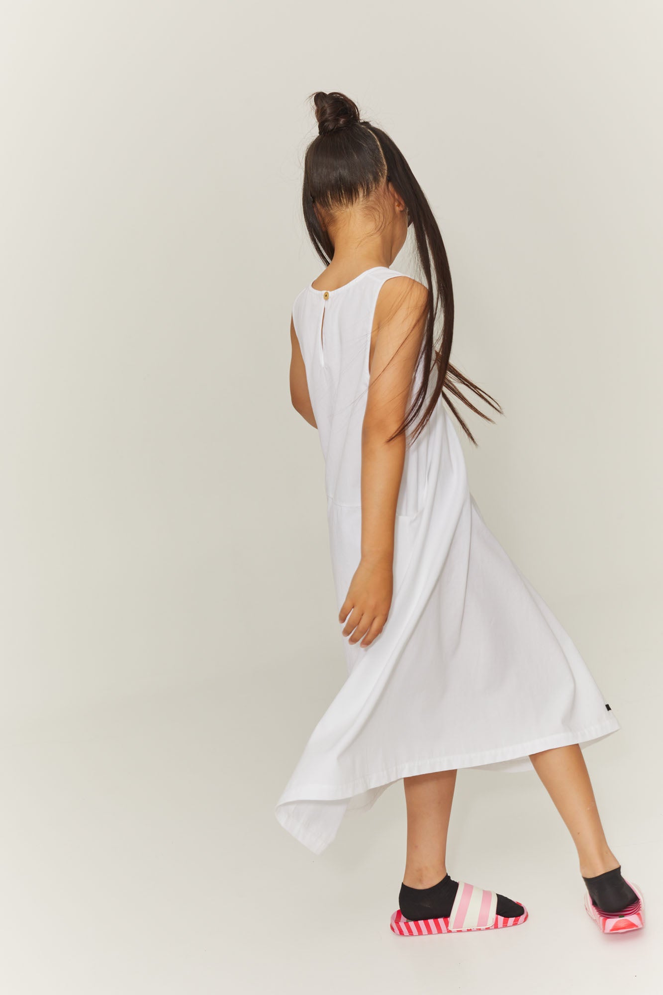 Origami Apron Dress White