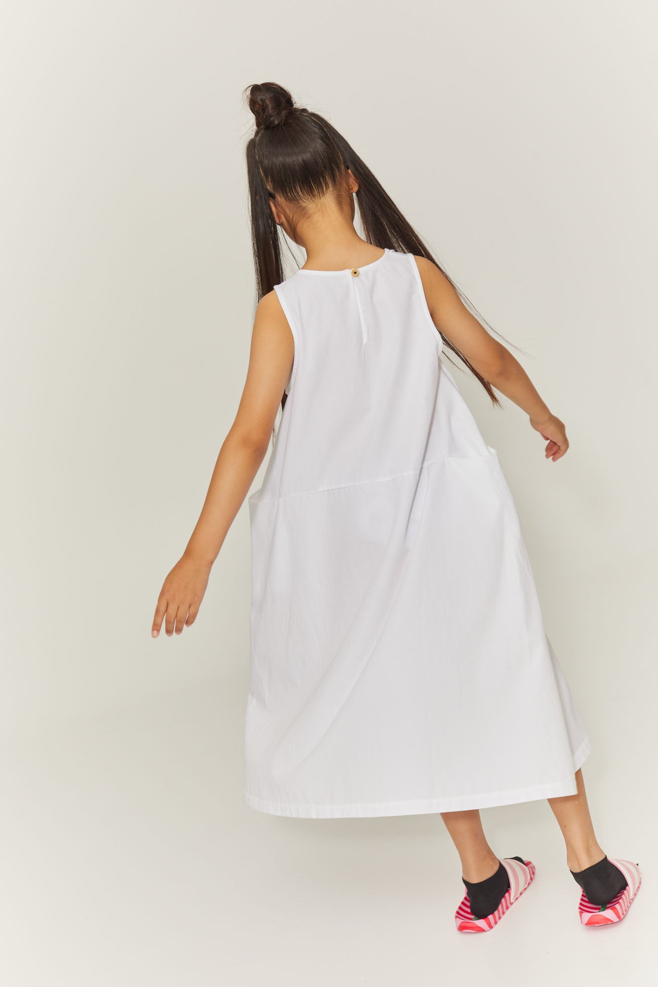 Origami Apron Dress White