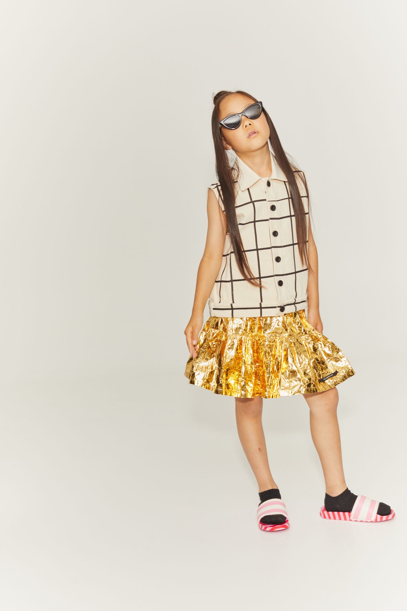 Gold Paper Mini Skirt