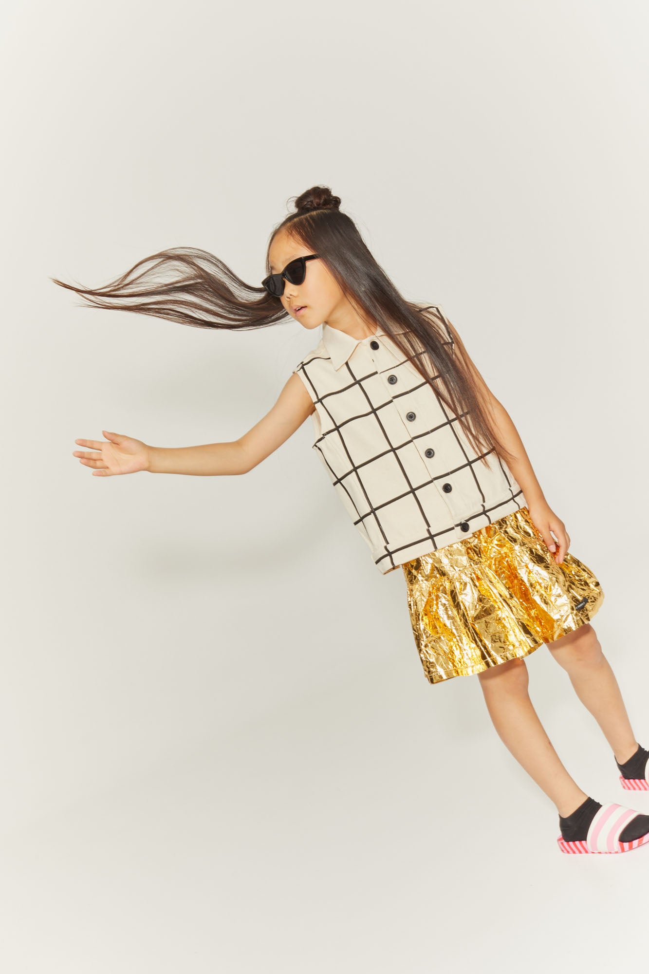 Gold Paper Mini Skirt